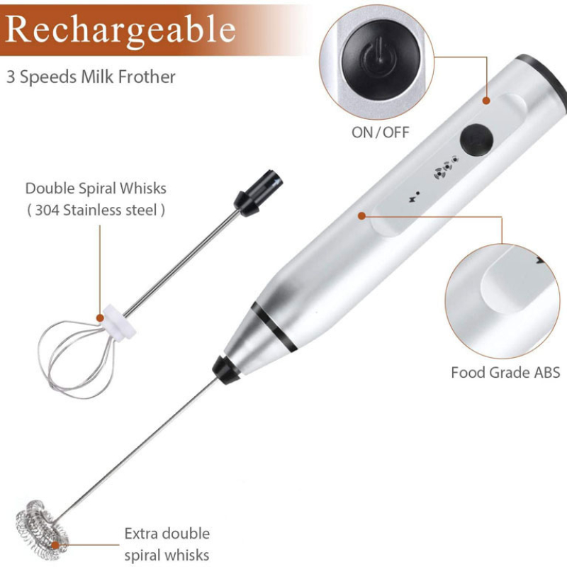 Wireless Electric Milk Frother Whisk Egg Beater USB Rechargeable Handheld  Coffee Blender Milk Shaker Mixer Foamer Food Blender - Buy Wireless  Electric Milk Frother Whisk Egg Beater USB Rechargeable Handheld Coffee  Blender