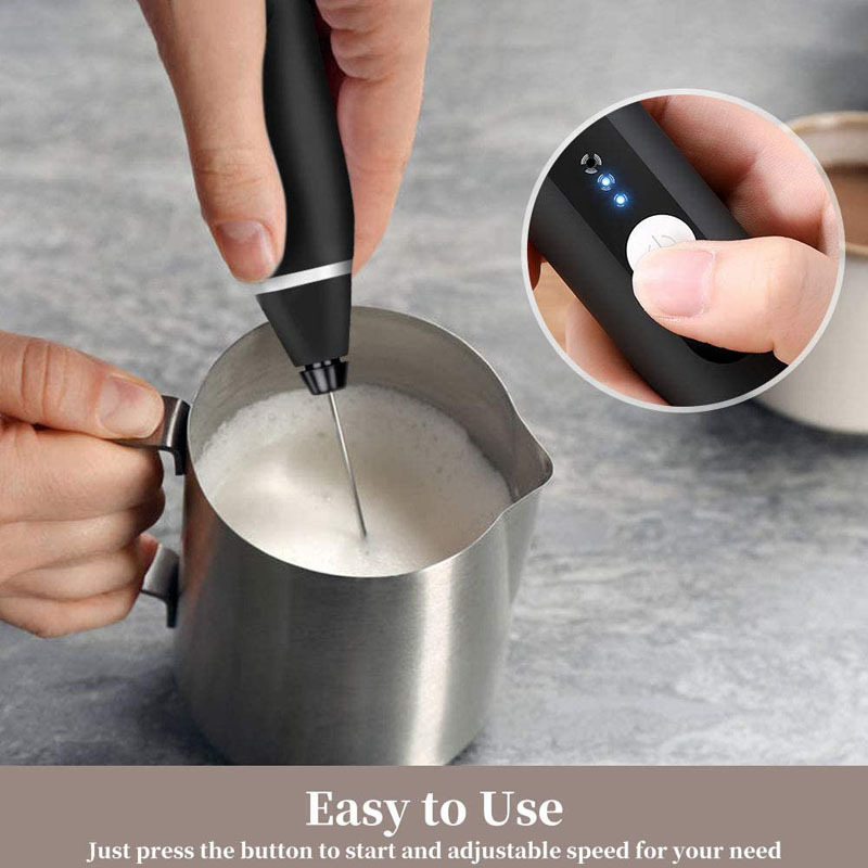 Wireless Electric Milk Frother With Usb Charging - Temu