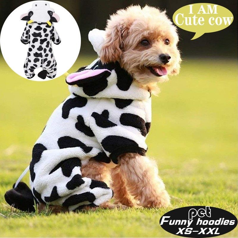 Funny Pet Cow Costume For Dogs Cats Adorable Warm Dog Hoodie Winter Fleece Pet Apparel Outfit | High-quality & Affordable | Temu Funny Pet Cow Costume For Dogs Cats Adorable Warm Dog Hoodie Winter Fleece Pet Apparel Outfit | High-quality & Affordable | Temu