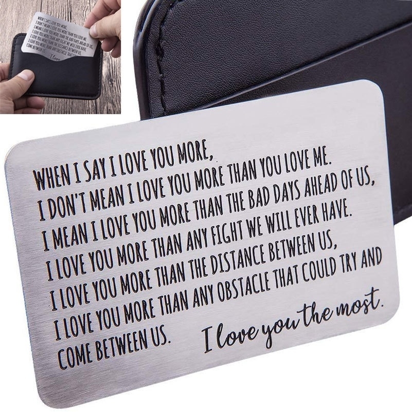 Men's Gift Wallet Insert Card Anniversary Gifts Husband Wife - Temu