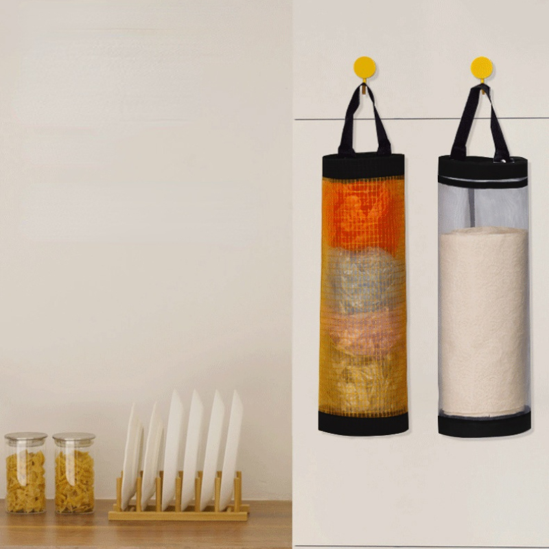 SHANFEILU - Soporte para bolsas de plástico para cocina, dispensador de  comestibles, impermeable, lavable, para colgar en la pared, bolsa de
