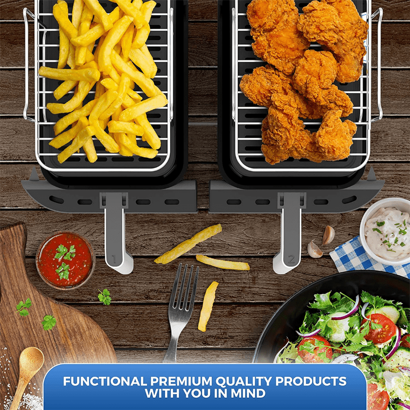 430 Stainless Steel Air Fryer Rack With 4 Roast Meat Picks, Grill Air Fryer  Accessories, Cooking Rack For Oven Microwave Baking, Kitchen Accessories -  Temu