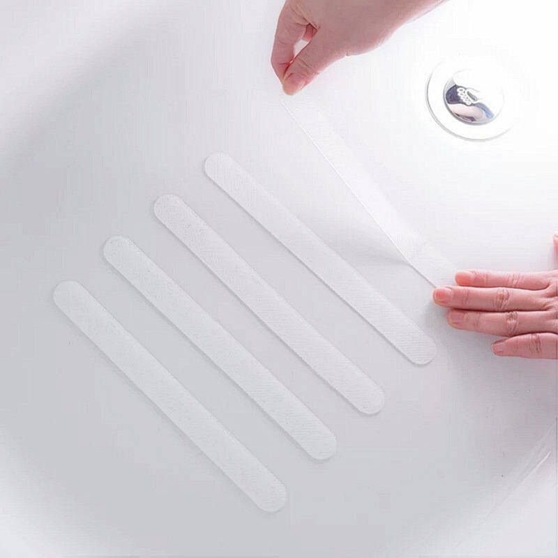 12Pcs Anti Slip Bath Grip Stickers Non Slip Shower Strips Flooring Safety  Tape White
