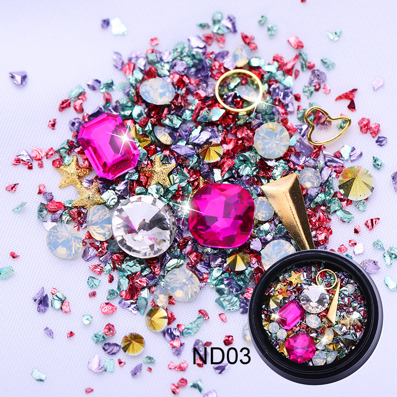 3d Nail Art Rhinestones Multi Color Nail Decorations Gold Red Green Blue Ab  Mixed Size Crystal Gems Diy Nail Art Rhinestone - Rhinestones & Decorations  - AliExpress