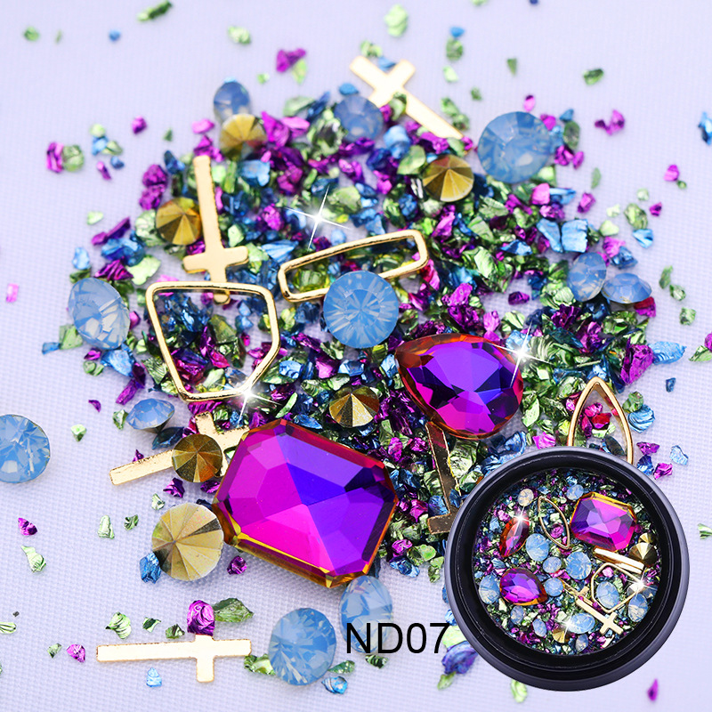 3D Nail Art Rhinestones Multi Color Nail Decorations Gold Red Green Blue  Black Mixed Size Crystal Gems DIY Nails Accessories - AliExpress