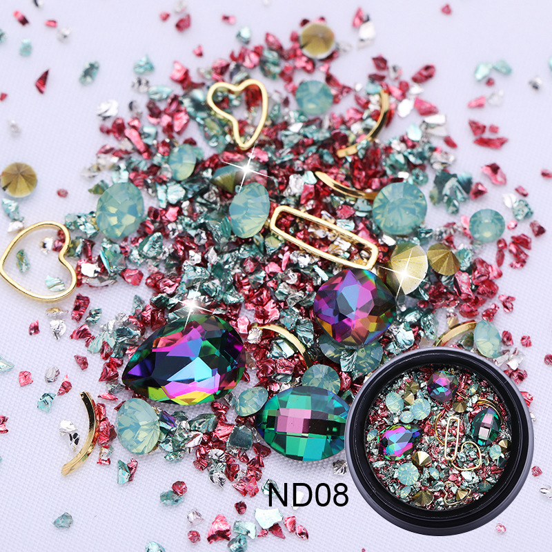 3d Nail Art Rhinestones Multi Color Nail Decorations Gold Red Green Blue Ab  Mixed Size Crystal Gems Diy Nail Art Rhinestone - Rhinestones & Decorations  - AliExpress