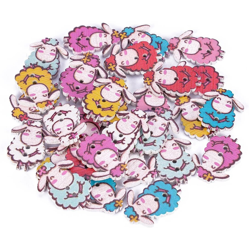 Mixed Color Cute Sheep Shaped Buttons Bulk For Diy Crafts - Temu