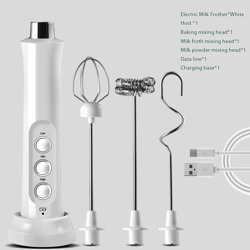 Rechargeable Handheld Electric Milk Frother Usb Rechargeable - Temu