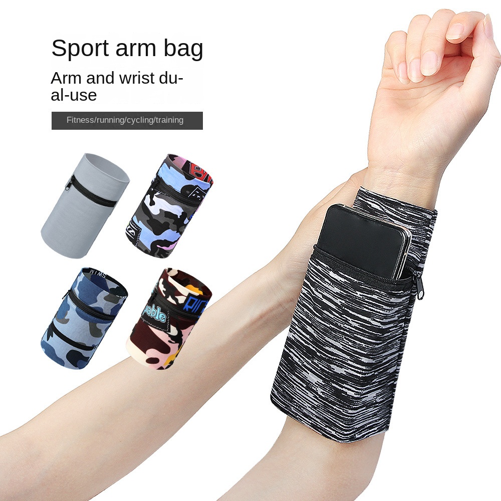 Arm Bag Wrist Bag With Pouch For Running Portable Bracelet Bag For