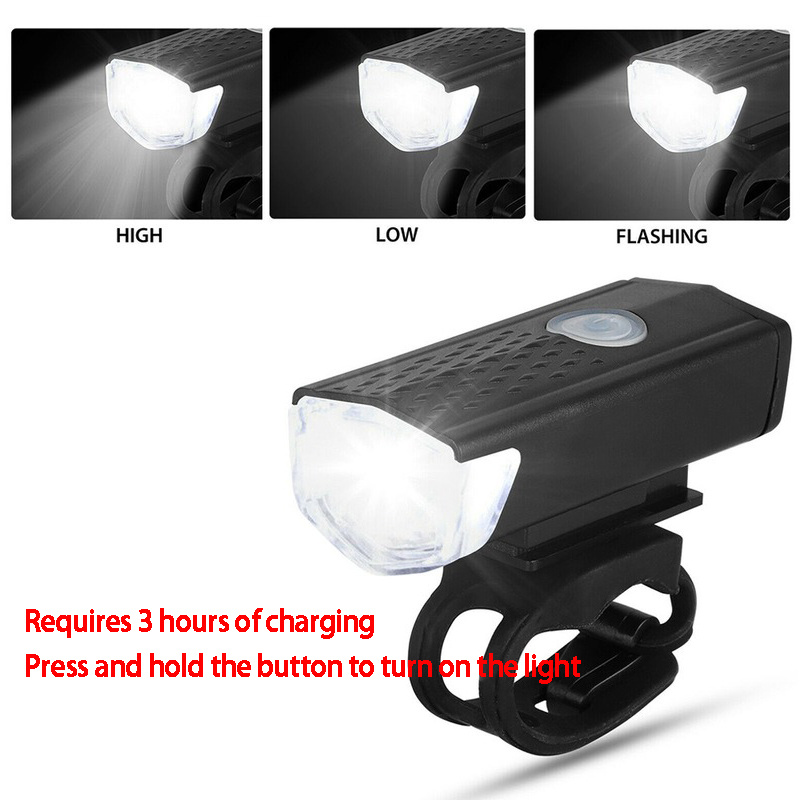 Juego de luces brillantes para bicicleta, potente faro delantero LED  recargable por USB y luz traser TUNC Sencillez