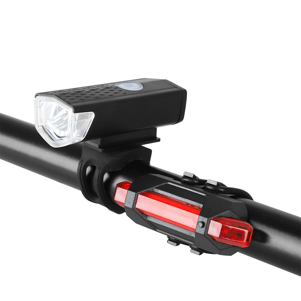 Juego de luces de bicicleta recargables USB, faros delanteros de bicicleta  3T6 LED 3000 lúmenes, luces delanteras superbrillantes y LED traseras