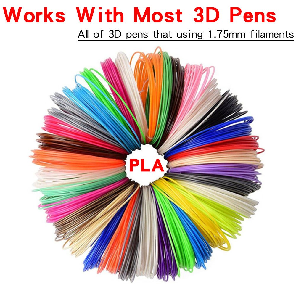 3D Pen/3D Printer Filament,1.75mm PLA Filament Pack of 24