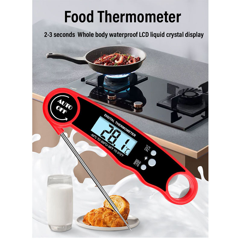 Searon Meat Thermometer,Digital Food Thermometer with Instant Read  Out,Backlight and Waterproof,Kitchen Thermometer for BBQ Grilling, Smoker,  Baking