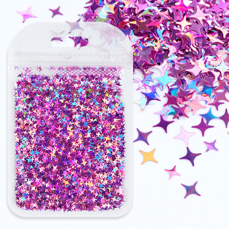 Silver Star Stickers with Glitter, Glittery Nail Designs, Embellishm, MiniatureSweet, Kawaii Resin Crafts, Decoden Cabochons Supplies