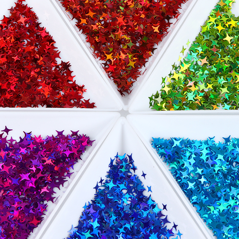 Holographic 4-point Star Glitter Glitter for Face Nail Art -  Norway