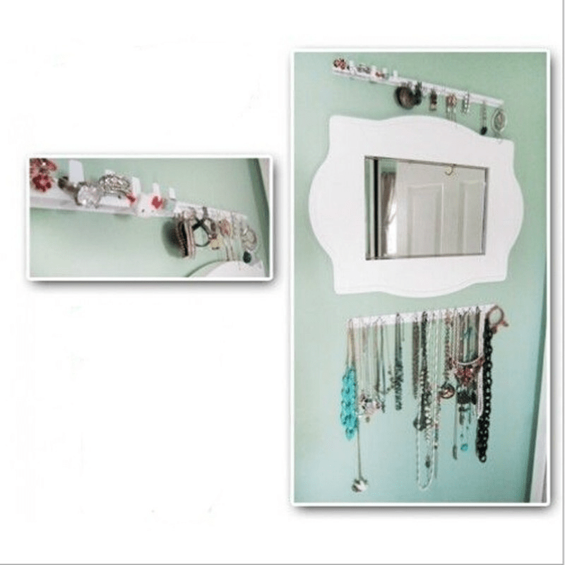 Colgador de pared de pasta adhesiva para exhibición de Joyas, soporte de  ganchos de joyería, organizador