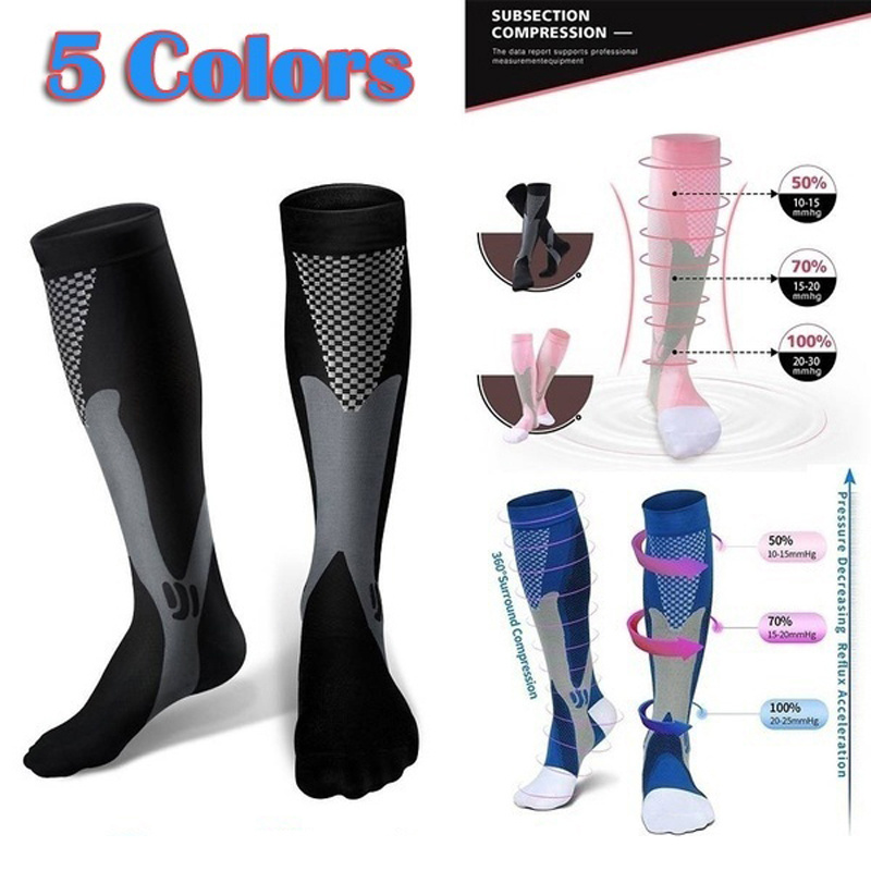 Compression Socks Women Men Plus Size 20 30 Mmhg Knee High - Temu Canada