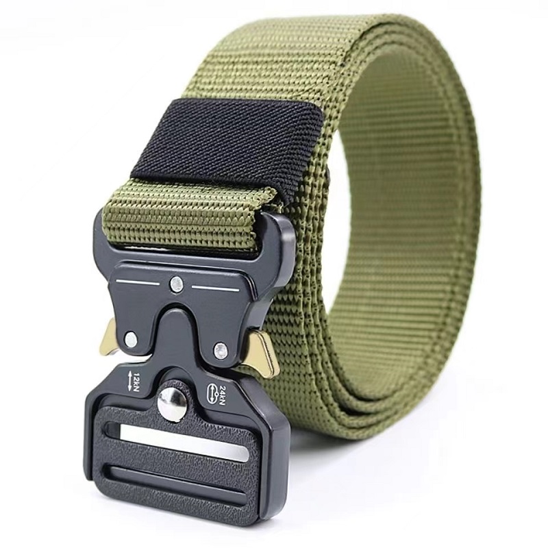 Cinturones tácticos militares de 1,7 , pistola resistente y cinturón de  trabajo, correas de nylon de liberación rápida con hebilla de metal