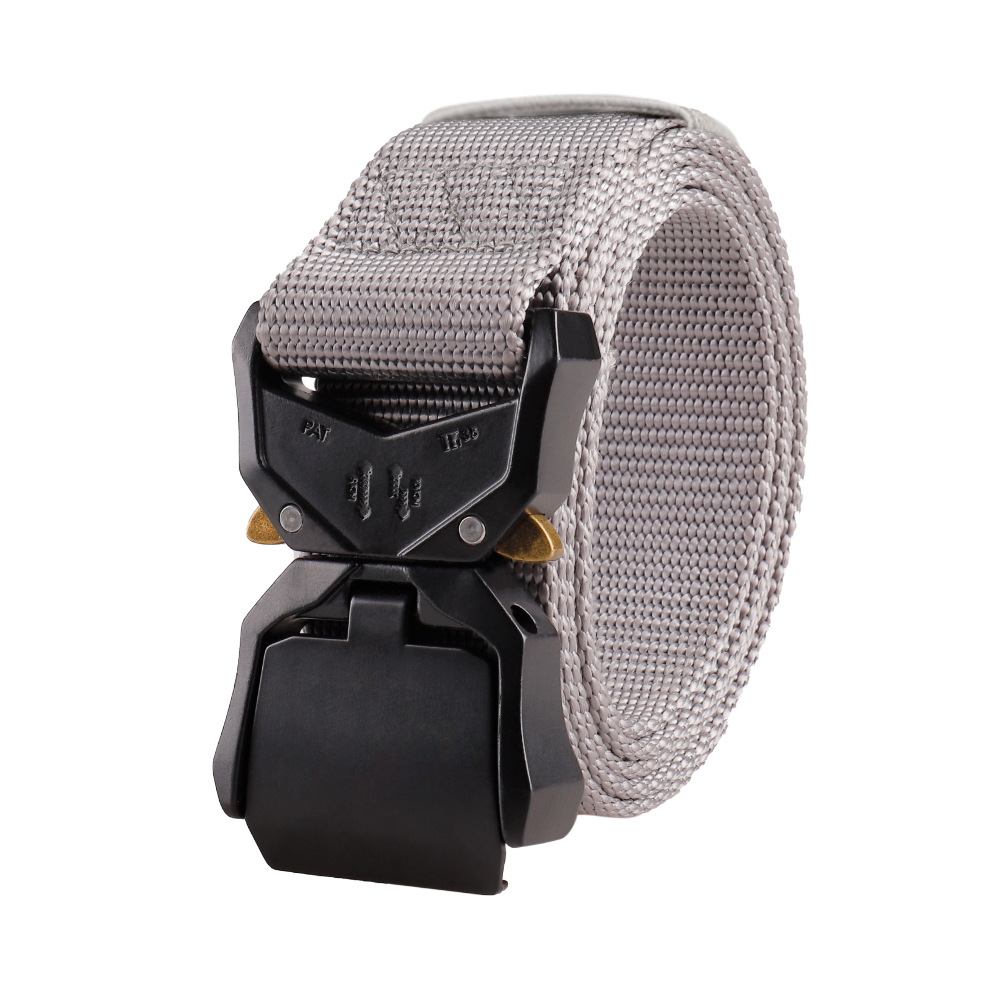 Tactical Belt Military Style Webbing Riggers Web Belt Heavy-Duty  Quick-Release Metal Buckle Belt for Men Women