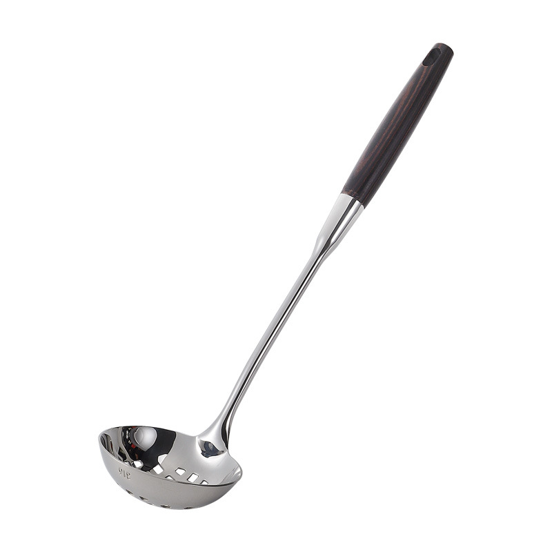 10 Stainless Steel Wooden Handle Soup Ladle Spoon | Harfington