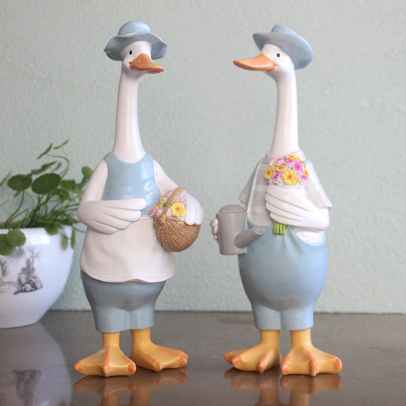 Funny Little Duck Resin Figurine Ornament Decor, Finger Duck-Duck You  Figurine, Finger Little Duck Resin Craft Decoration Sculpture Statue, for  Home