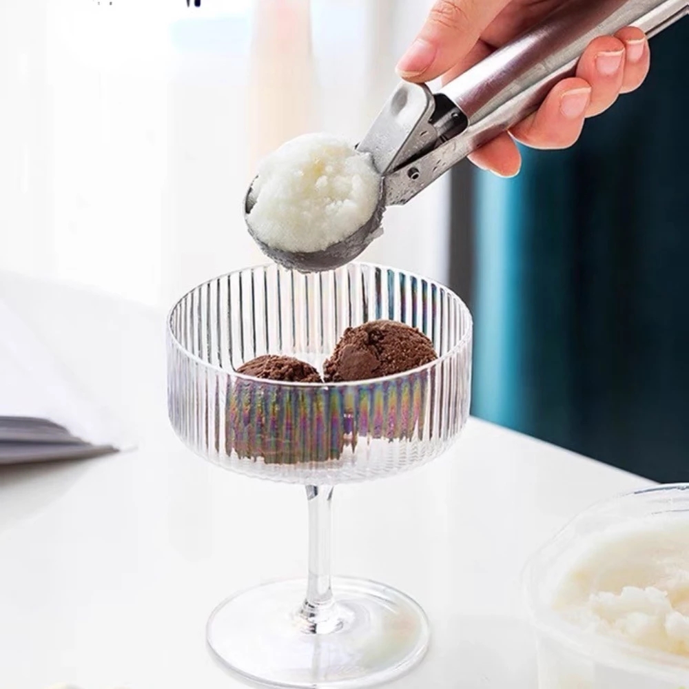 1pc stainless steel ice cream scoop and fruit scoop ice cream ball digger fruit digger for watermelon cantaloupe and papaya fruit and ice cream spoon details 8