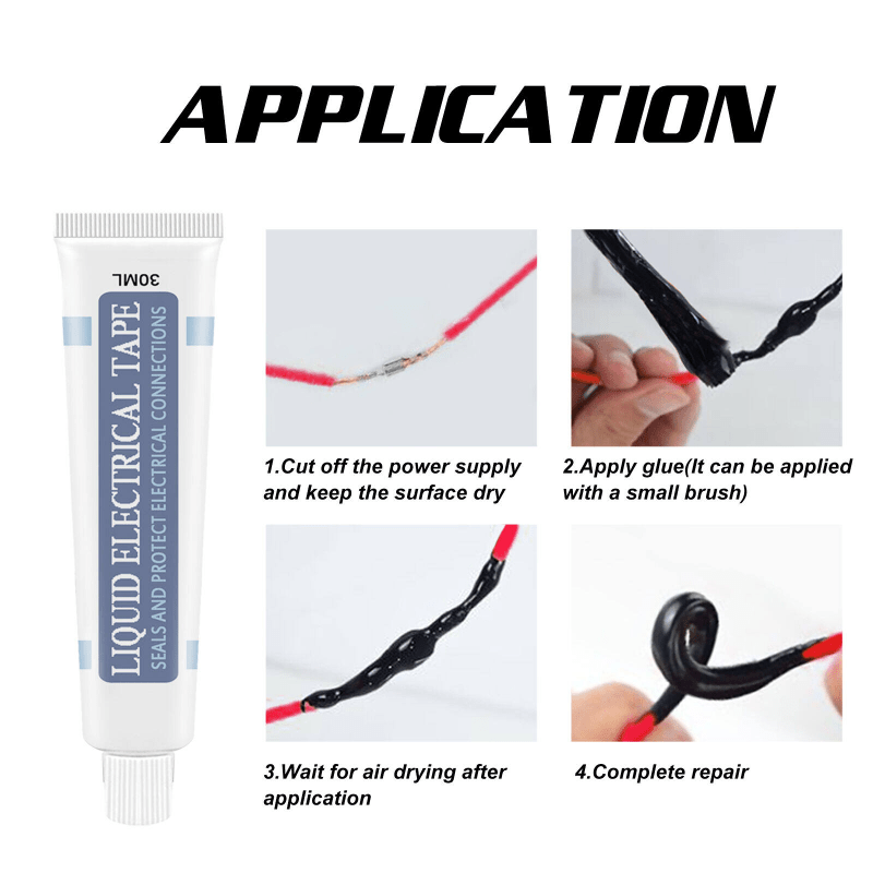 1 Pcs Waterproof Insulation Wire Harness Adhesive PVC Electrical Tape  Sealing and Fixing Black and White Electrical Tape