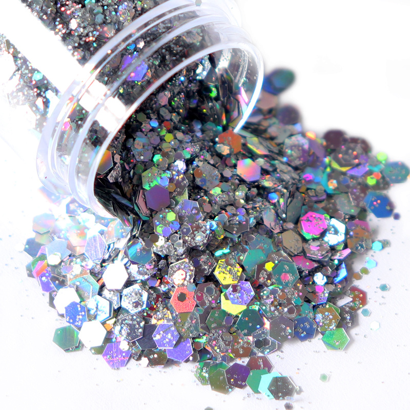 Holographic Chunky Nails Glitter Sequins Shiny Ultra Thin - Temu Canada