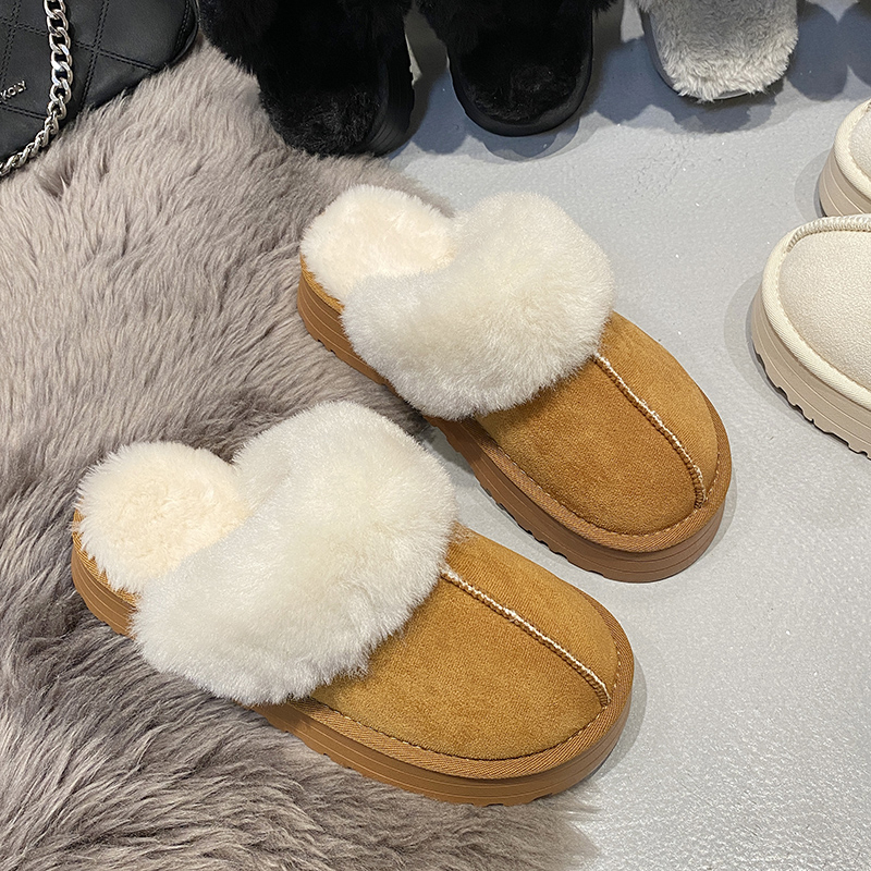 Baby Girl Faux Fur Slides Slippers Fluffy Fuzzy Sandals Open Toe Furry Slide  Flip Non-Slip Sole 0-18 Months 