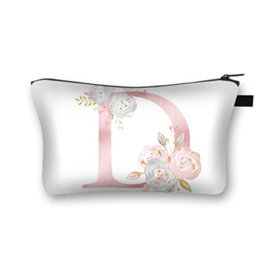 Portable Pattern Cosmetic Bag Travel Makeup Storage Bag With Zipper