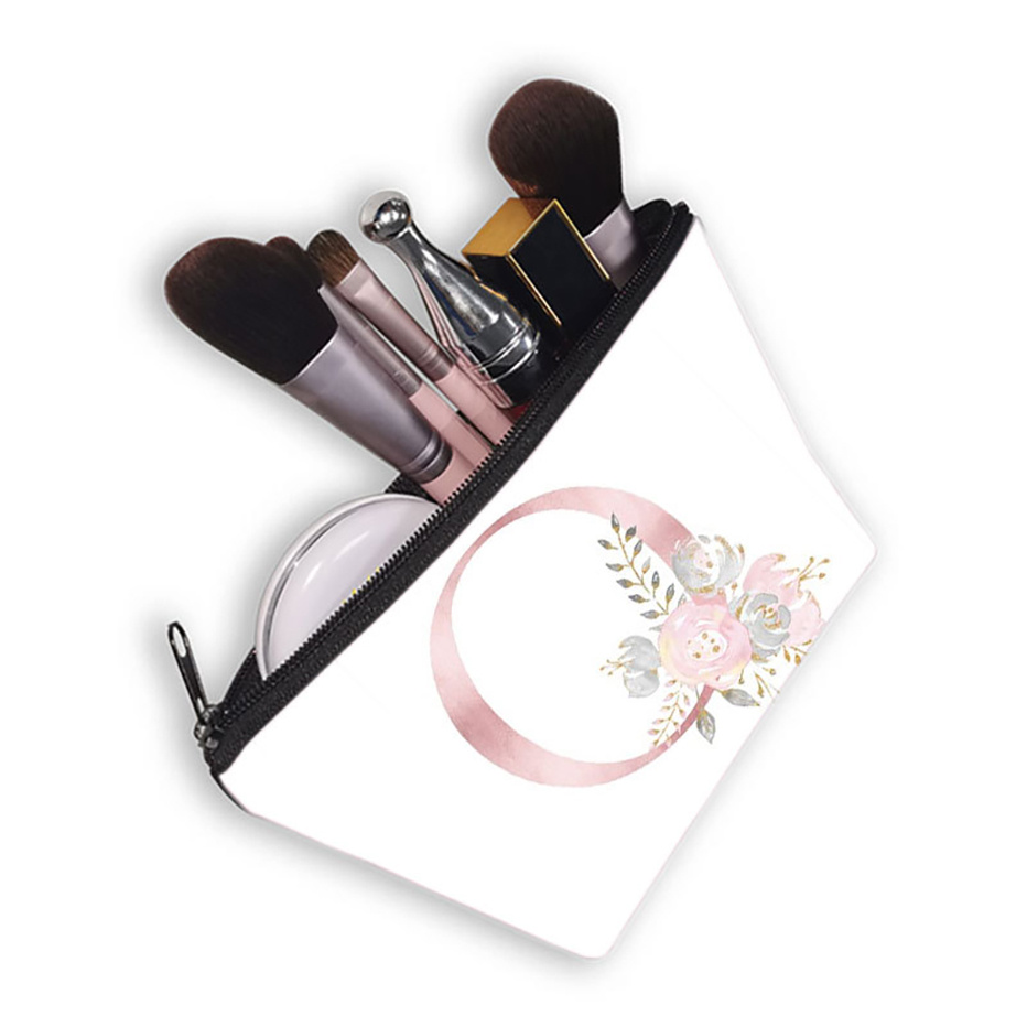 Portable Pattern Cosmetic Bag Travel Makeup Storage Bag With Zipper