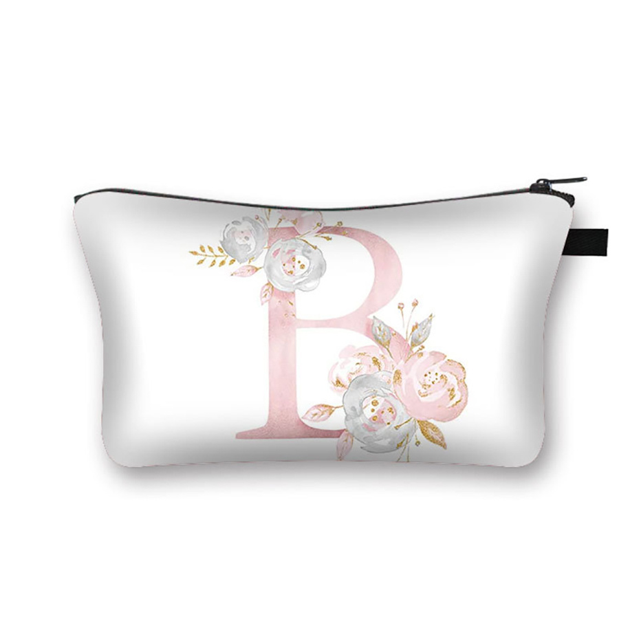Portable Pattern Cosmetic Bag Travel Makeup Storage Bag With Zipper