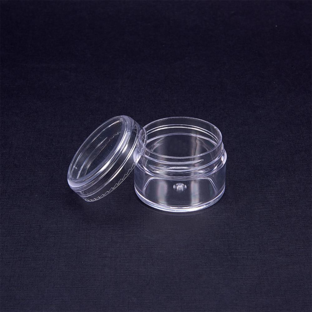 Small Clear Plastic Round Jar, 2 3/4 x 2 3/4 x 3 1/2