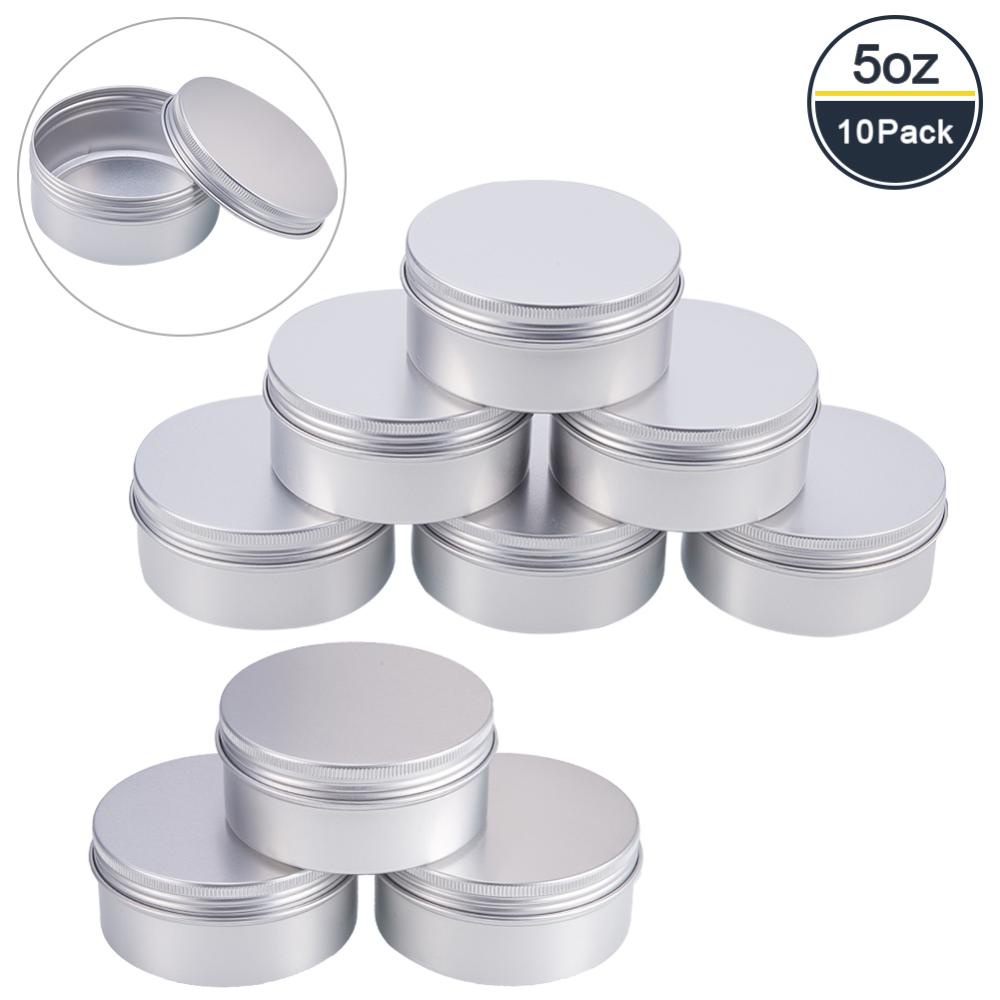 10pcs Mini Round Tin Can Boxes Metal Case Jewelry Container 30ml with Lids  Cover