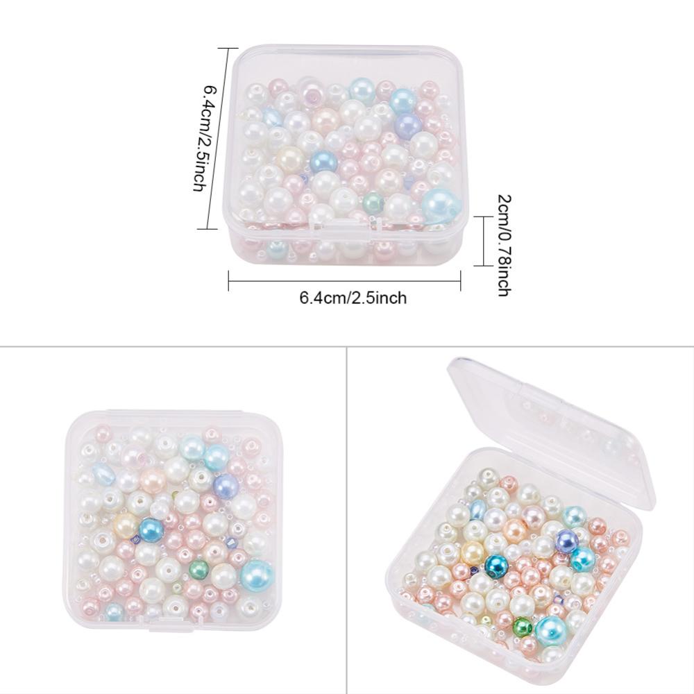 Delmkin 20 Pieces Small Clear Plastic Boxes Plastic Boxes With Square Lid Mini Clear Plastic Box Small Plastic Containers For Beads, Jewelry, Pills
