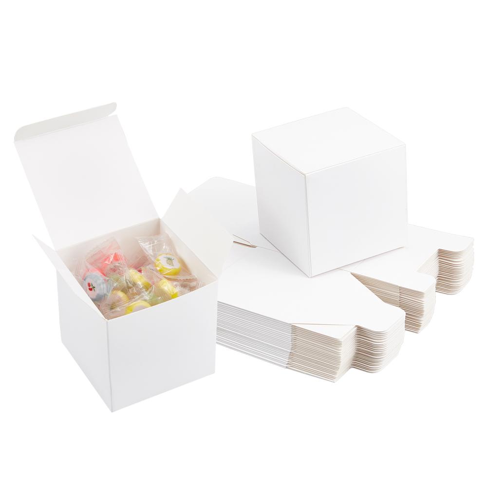 100 Pack Small Kraft Gift Boxes Bulk for Party Favor Business Gifts, 3x3x3  in.