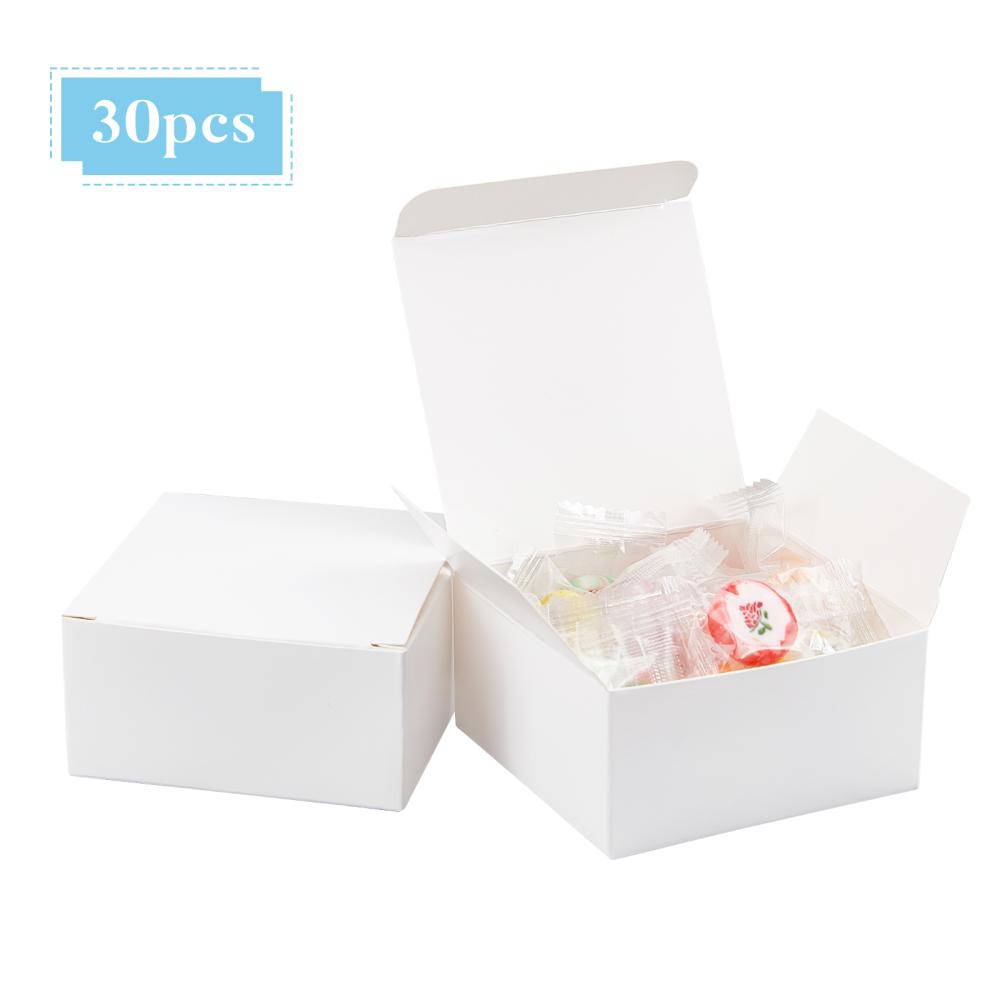 COTOPHER Soap Box, 30pcs Small Soap Packaging Boxes 3.5x2.35x1.2 inch Mini Kraft Boxes with Window Soap Boxes for Homemade Soap Candy Chocolate