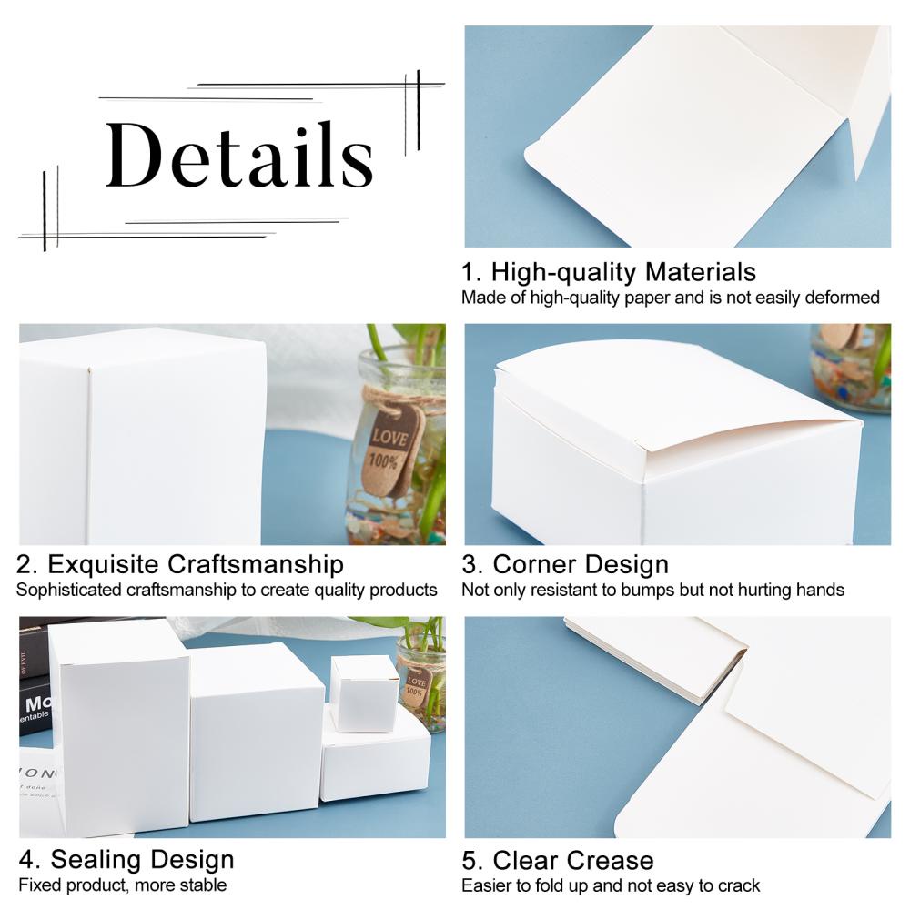 Soap Boxes for Homemade Soap, Paper Treat Boxes with Clear