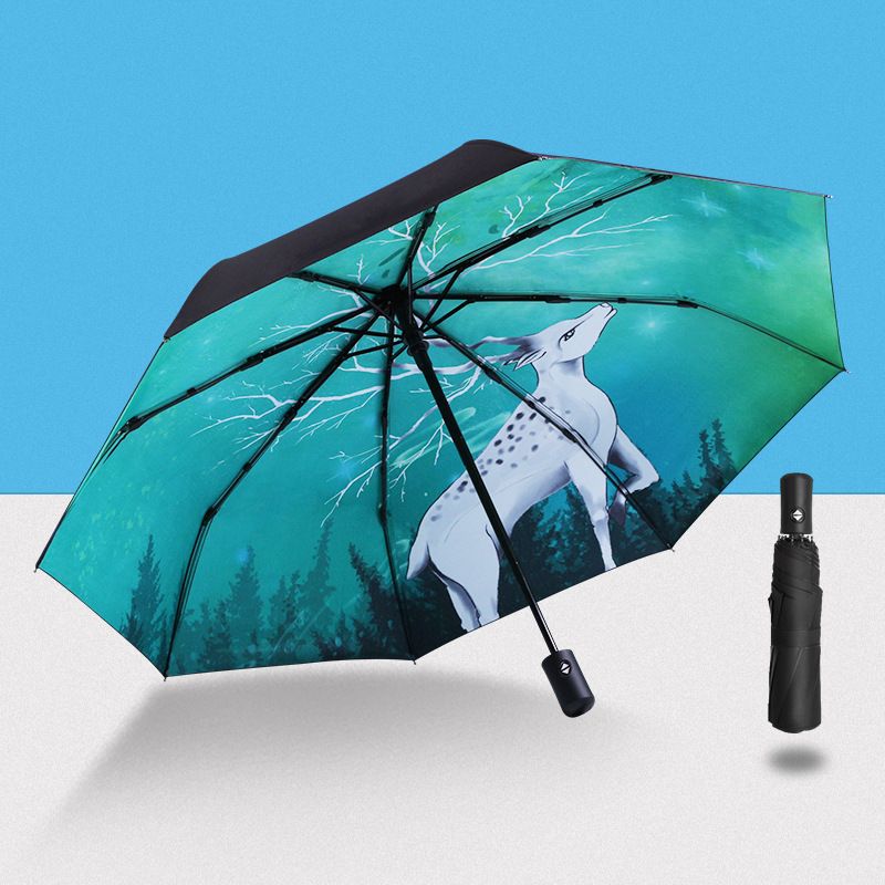 2022 Automatic Umbrella Sun Rain Uv Protection Windproof Beach Umbrella  Foldable Portable Umbrella | Shop The Latest Trends | Temu