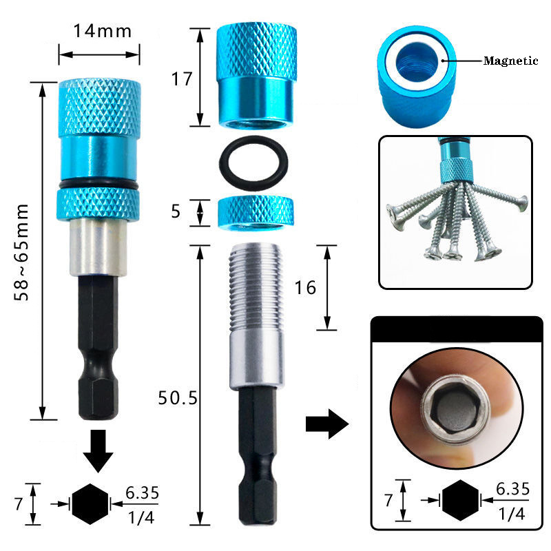 5 piezas 1.969 in punta triangular puntas de destornillador triángulo  longitud 1/4 vástago hexagonal magnético destornillador eléctrico puntas  TA1.8