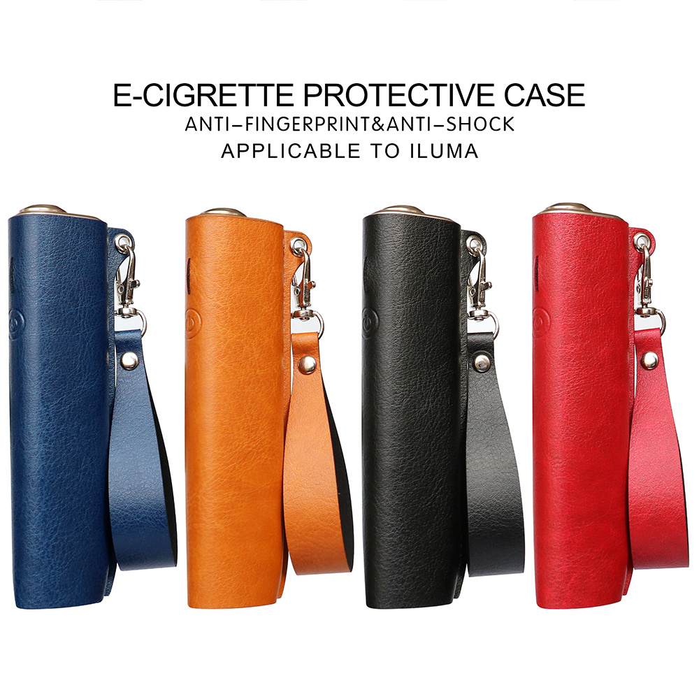 Für IQOS ILUMA ONE TPU+PU-gehäutete Schutzhülle für elektronische  Zigaretten mit Umhängeband (Y-Buchstabe rot)