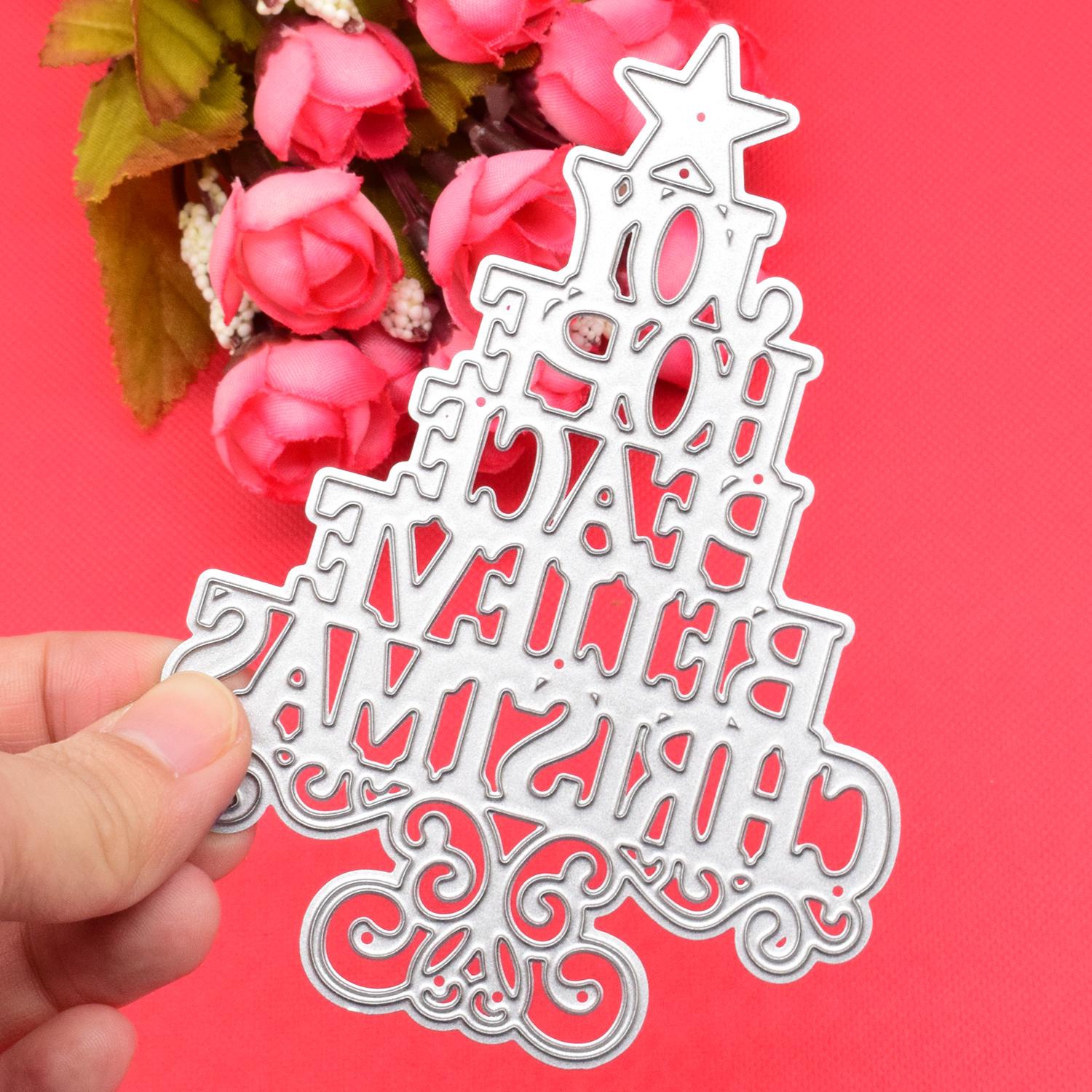 Christmas Star Tree Die Cuts For Card Making Happy New Year - Temu