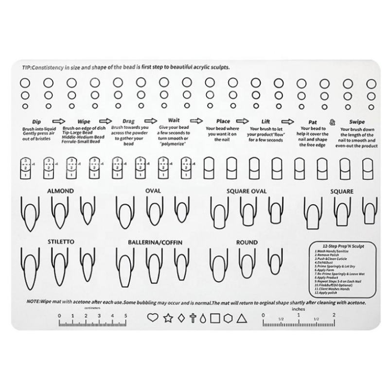 12PCS Nail Art Practice Lines Drawing Painting Template Learning Book -  Paper Sheet For Application Practice Pad Mat For Acrylic Fingernails