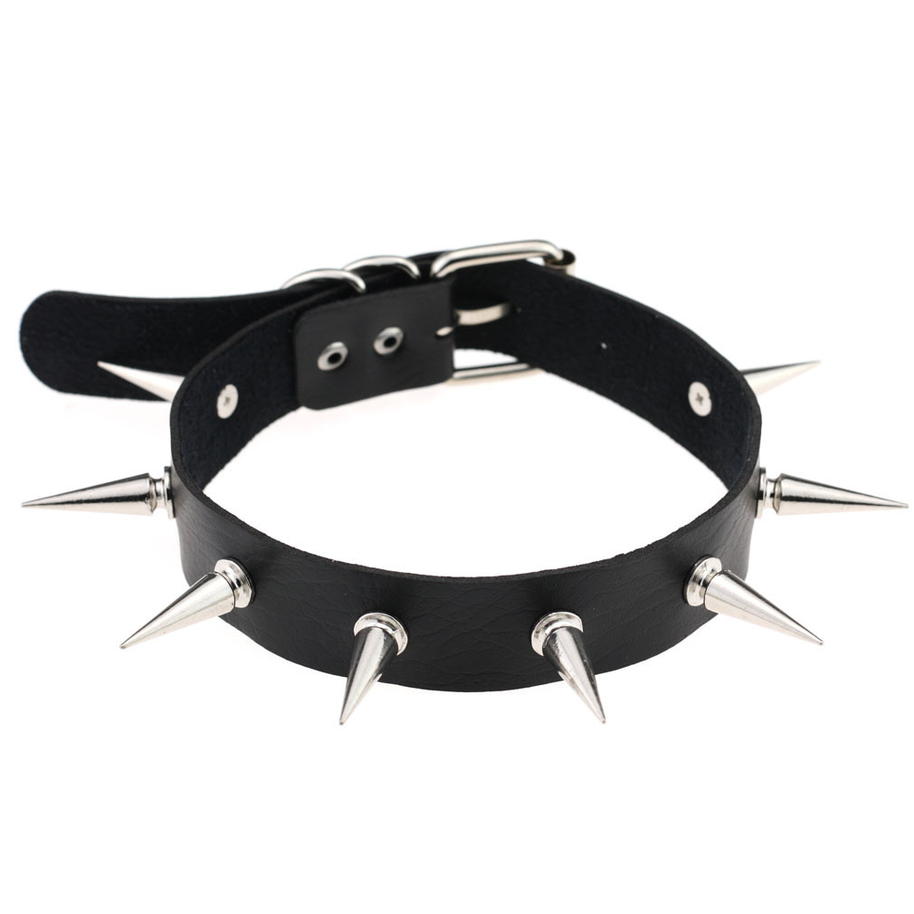 Valentines Day Gift, Mens Pu Leather Choker Collar Necklace