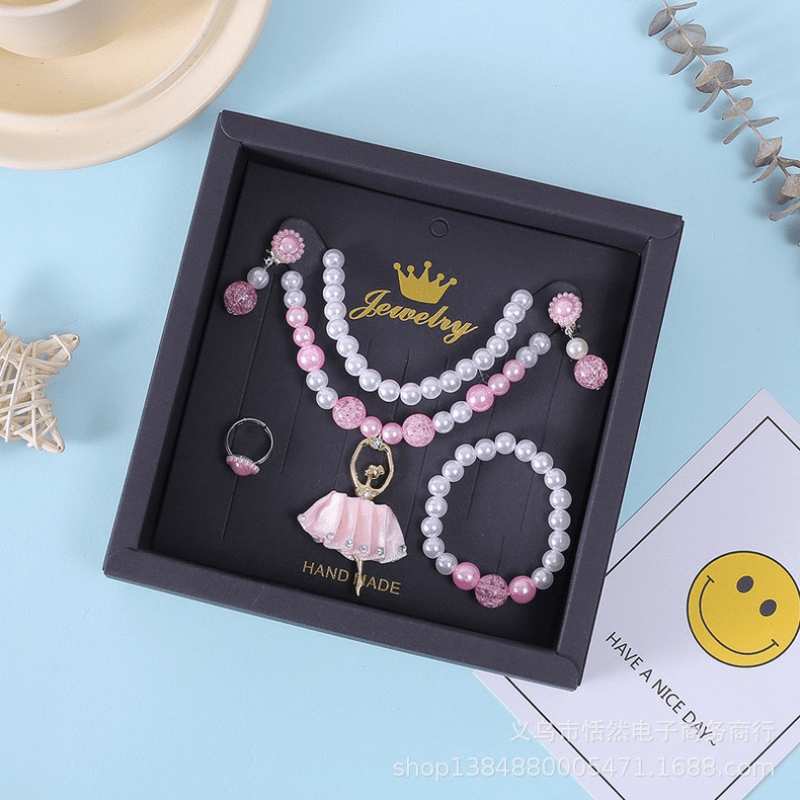PinkSheep 10Pcs Girl Jewelry Set, Kids Princess Necklace Bracelet
