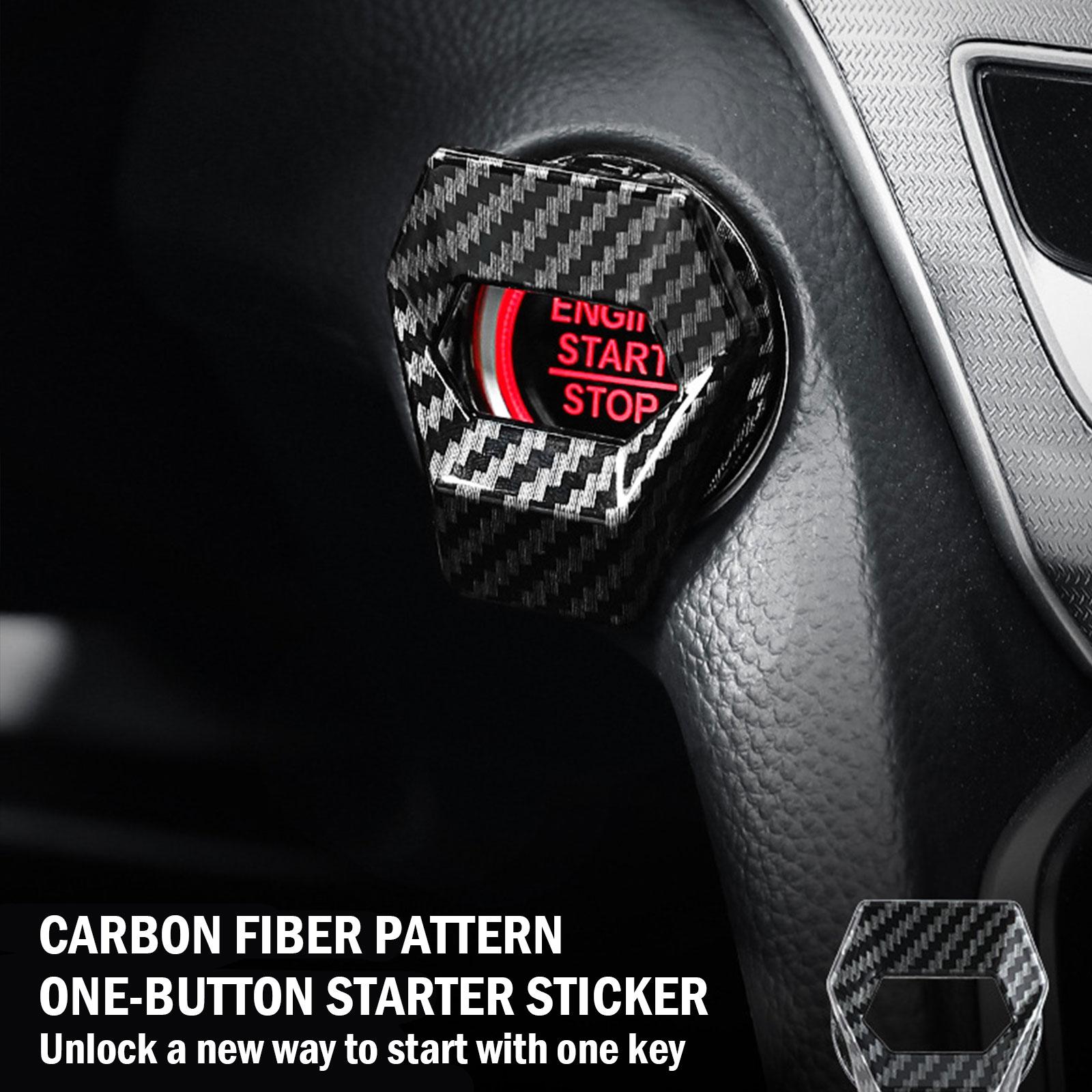 1x Car Engine Ignition Start Stop Button Protective Cover Sticker Film TPU  Clear