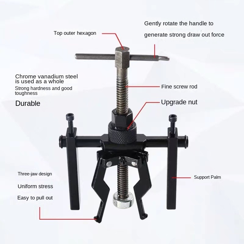 1pc Bore Bearing Puller Bearing Dismounting Threejaw Puller Jacking