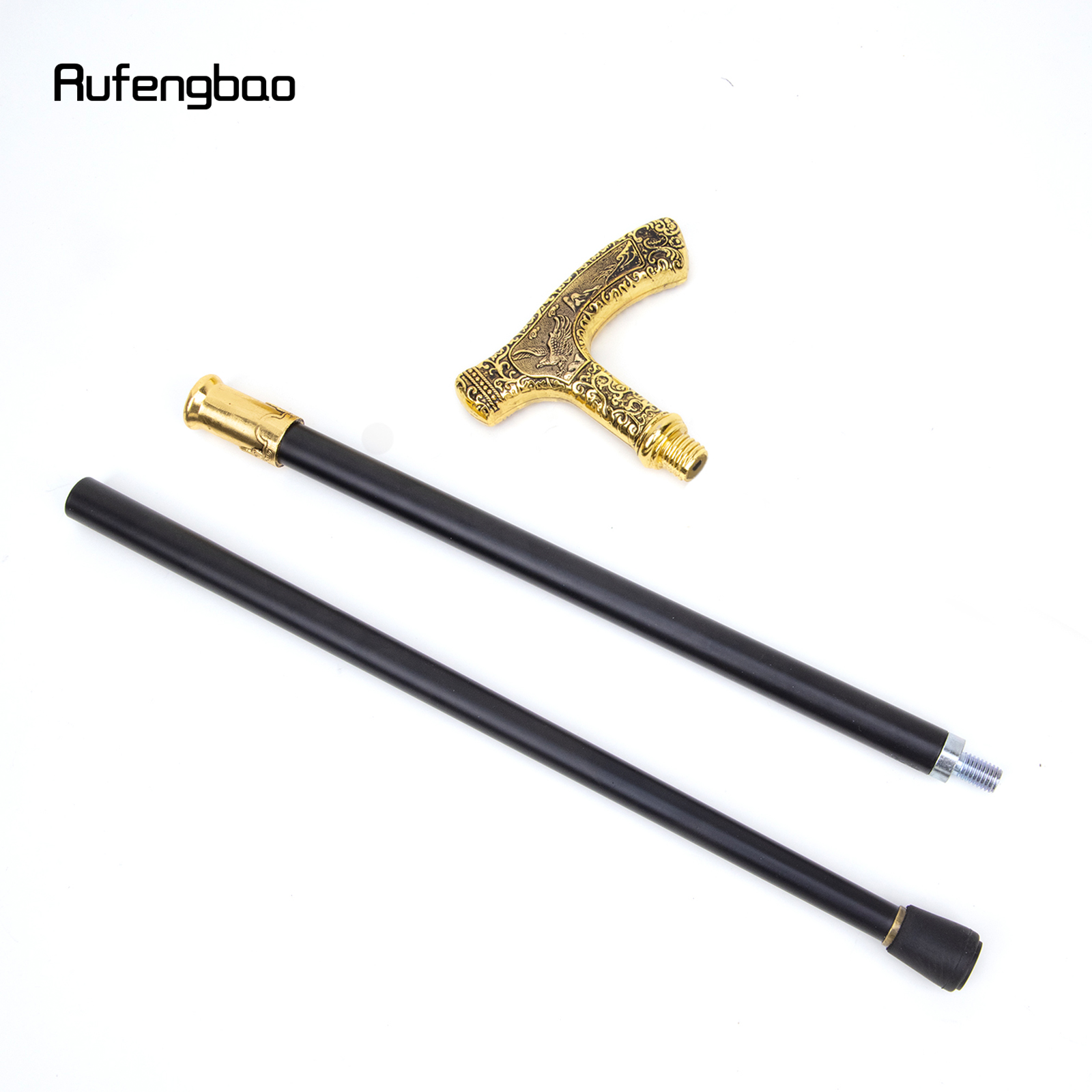 Golden Black Bird Walking Cane Fashion Decorative Walking Stick