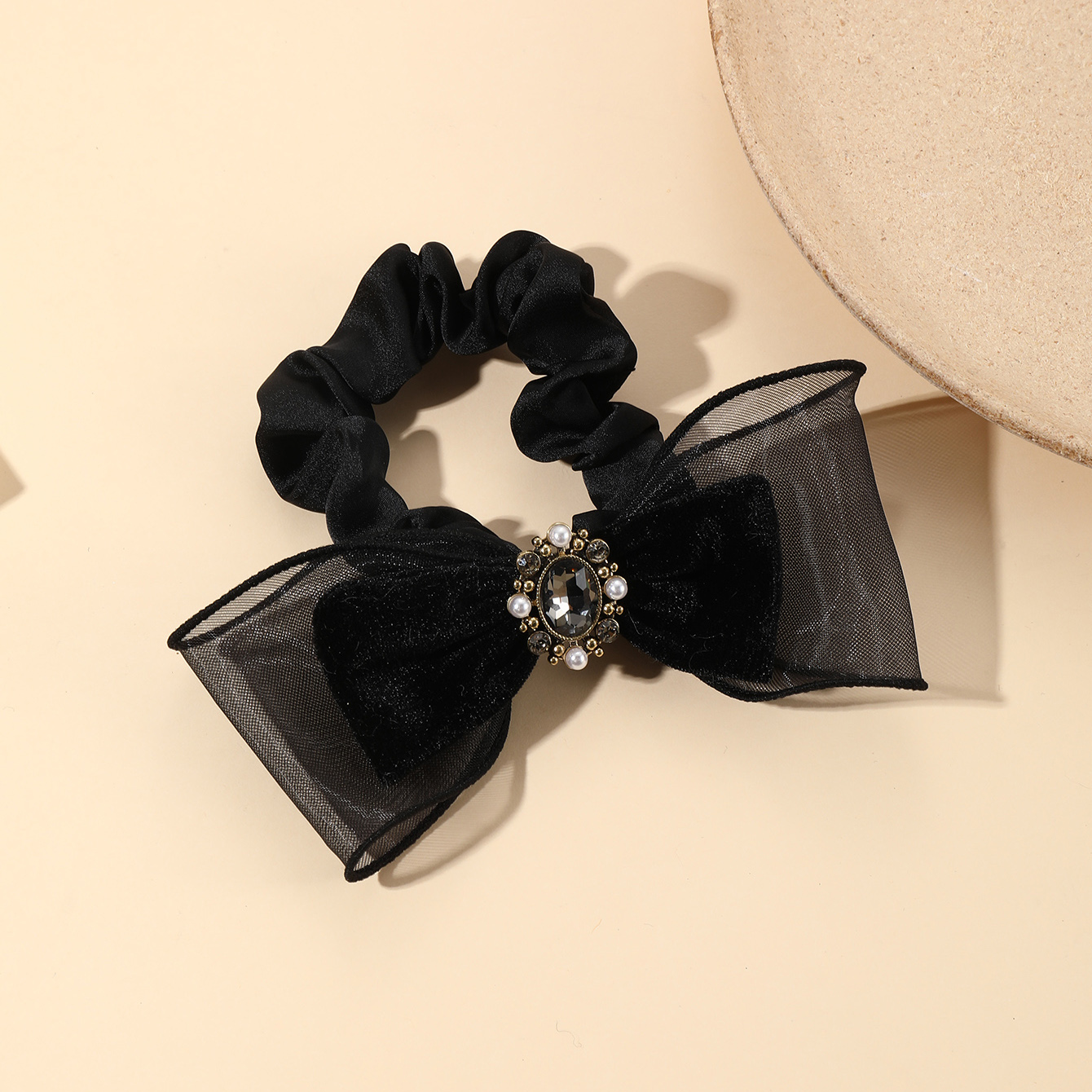 Fashion Culture Glittering Rhinestone Rope Big Bow Headband