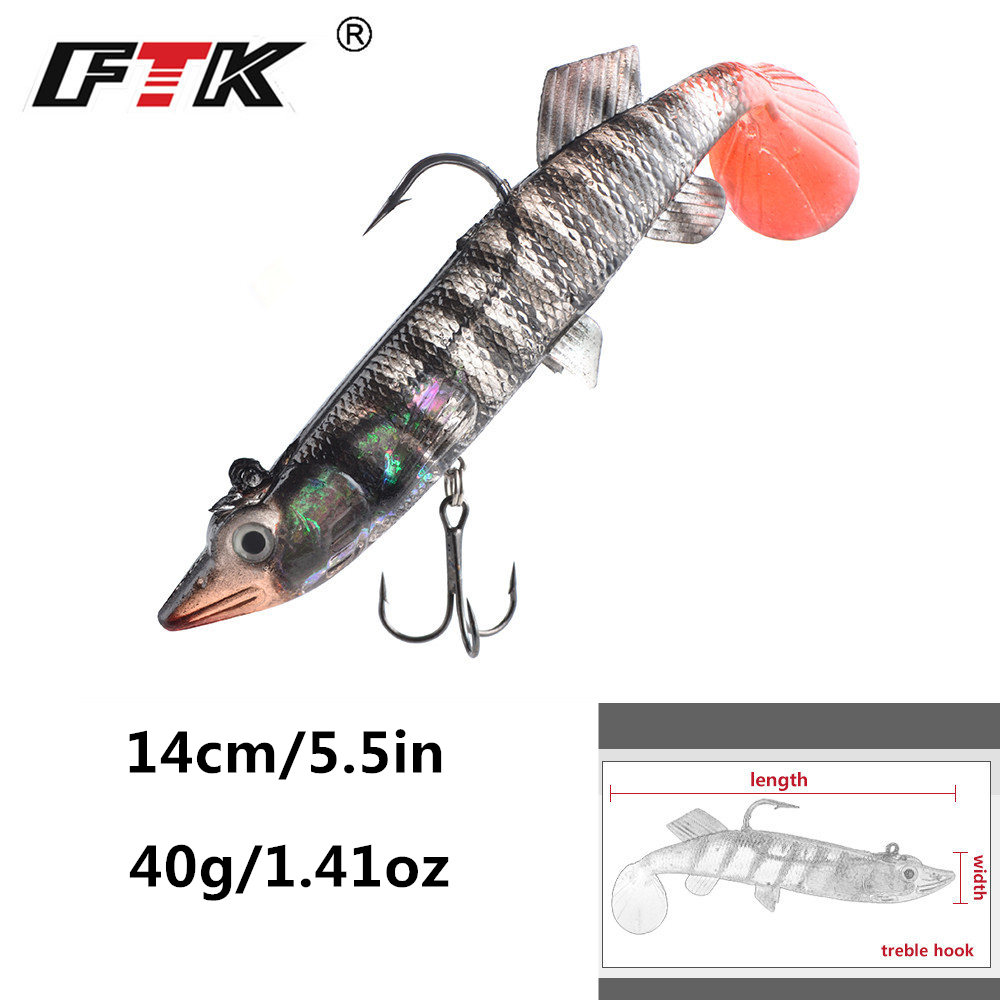 1pc FTK Fishing Jigging Head Lure - Artificial Soft Bait for Saltwater and  Freshwater Fishing - High-Quality Fishing Tackle for Catching More Fish